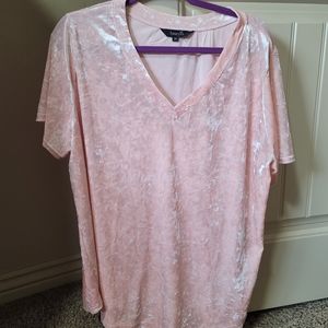 Crushed velvet pink top